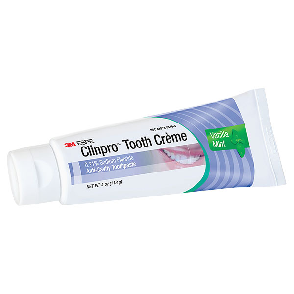 3M ESPE Clinpro Tooth Creme Anti-Cavity Toothpaste - 0.21% Fluoride - Vanilla Mint - 4oz